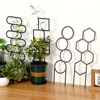 4 Pcs Plant Trellis Indoor Black Small Trellis for Potted Plants - style: Style 1