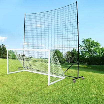 Ball Stop System - Soccer Backstop Net, Heavy Duty, High Impact, Practice Barrier - size: Movable - 4 inch Net, style: 10FT X 10FT
