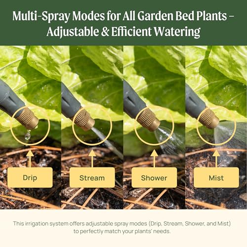 Vego Garden Irrigation Kit - Drip Irrigation System for Raised Garden Beds, Efficient Watering Solution for Vegetables, Flowers, and Plants, Easy DIY Installation (Large) - size: Large