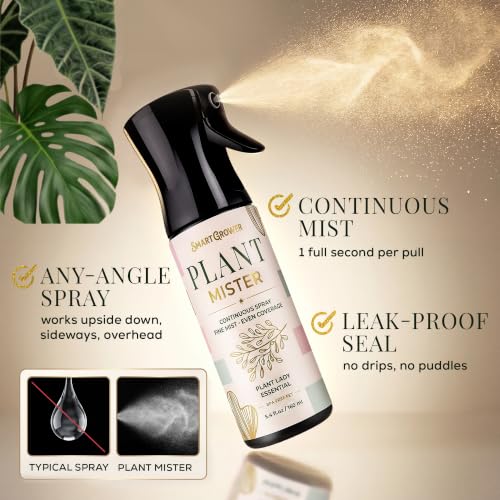 Plant Mister Spray Bottle for Indoor Plants With Plant Care Guide - color: Botanical Checker