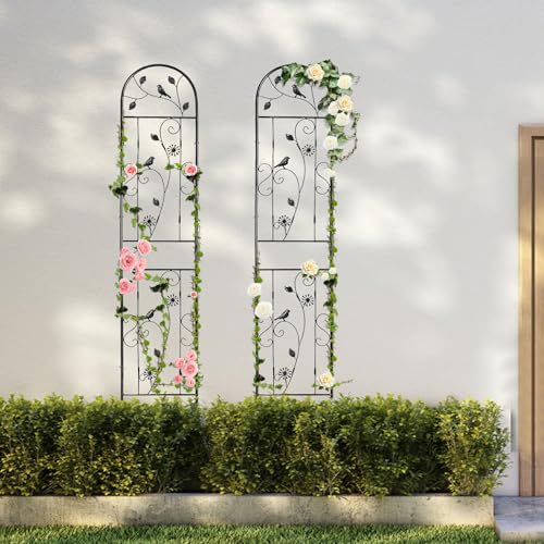 aboxoo 2-Pack Bird Metal Garden Trellis for Climbing Plants - color: Bird, size: 2pcs