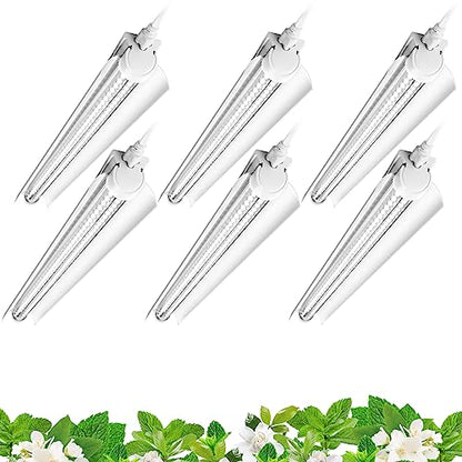 Barrina T8 Grow Lights, 2FT 5000K White Full Spectrum Plant Lights, 6 Packs - size: 2FT