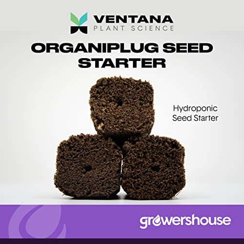 VPS OrganiPlug Hydroponic Seed Starter Plugs, 100 Pack, Rapid Root Planting Pods for Seedling, Clone, Cutting, Promotes Plant, Flower, Vegetable Growth w/Organic Soil Ingredients, Fits Standard Tray - size: 100 Pack
