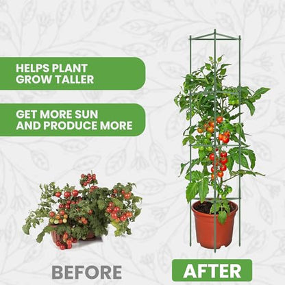3 Pack 68" Tomato Cages for Garden - Large Tomato Plant Support Trellis - size: 3 pack, 68 Inches