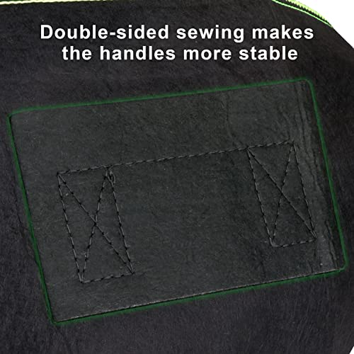 MEKOLIFE 6Pack 15 Gallon Grow Bags, Thick Nonwoven Fabric Pots with Handles - size: 6Pack(15 Gallon)