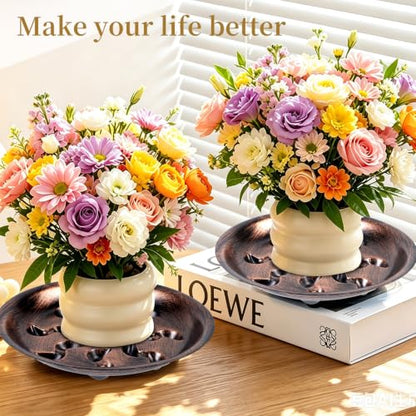 4 Pack Heavy Duty Antique Bronze Plant Saucer Sturdy Pot Tray Plant Drip Trays Drip Trays for pots,Plant Water Catcher Tray,Flower Pot Saucer Water Drainage Tray Floor Protector (10 INCH) - size: 4PK 10 inch Bronze