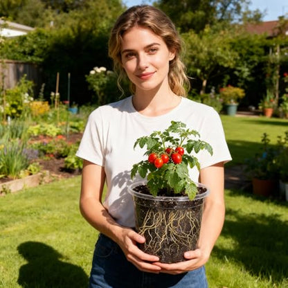 MIXC Clear Nursery Pots with Drainage Hole & Sacuer, 6/8/10/12Inch, 20 Pack - size: 6/8/10/12 Inch-20 Pack