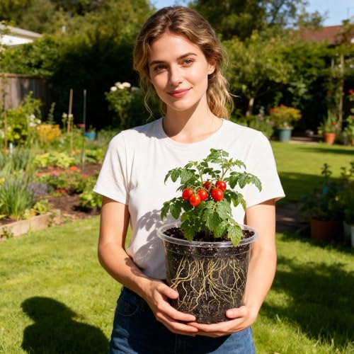 MIXC Clear Nursery Pots with Humidity Domes, 5/4/3.5 Inch 30 Pack - color: Transparent, size: 3.5/4/5 Inch-with Lid