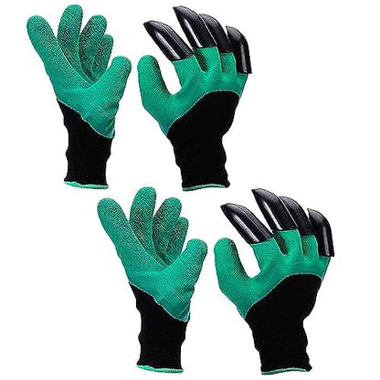 (2 Pair) Unisex Claw Gardening Gloves for Digging in The Garden, Flower Potting, Universal Fit - style: 2 Pairs Gloves