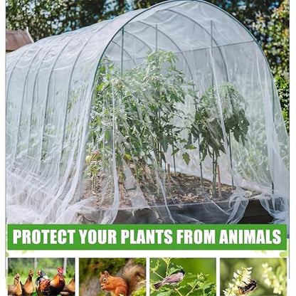 15 x 33 ft Garden Mesh Netting Insect Mosquito Net, White, 1 Pcs - size: 15 x 33 ft