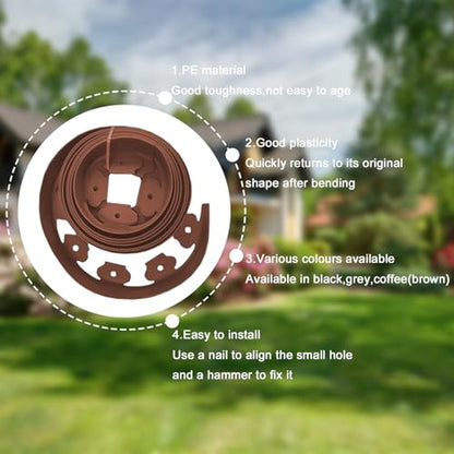 Landscape Edging 66FT,Garden Borders Edging【4IN Hight】 with 60 Spikes（Grey） - color: Gray, size: 4IN×66FT