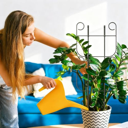 4 Pack Trellis for Climbing Plants Indoor, Expandable Small Metal Trellis for Potted Plants, Flowers Vine Ivy, Sturdy Houseplant Pothos Plant Climber Support - size: 4 Pack-15in(H)x10in(L)