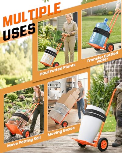 Plant Caddy with Wheels, 176Lbs Heavy Duty Plant Dolly Cart - color: Orange