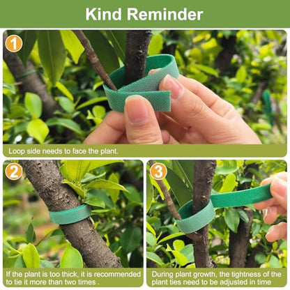 SumDirect Plant Tape 75 ft Plant Ties for Climbing Plants Garden Twist Ties Plants Adjustable Green Garden Tape for Plants, Flowers, Vines and Tree (75 ft x 1/2 in) - size: 75 ft x 1/2 in
