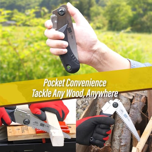 SUIZAN Folding Hand Saw 4.7" Versatile for Wood - Japanese Pruning saws - size: 4.7 Inch (120mm), style: 4.7 Inch (120mm) Folding Saw Versatile for Wood