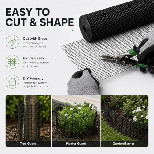 GoldPeak Black Hardware Cloth 1 inch Mesh 36'' x 100' 17-Gauge - size: 1x1 inch 36''x100'
