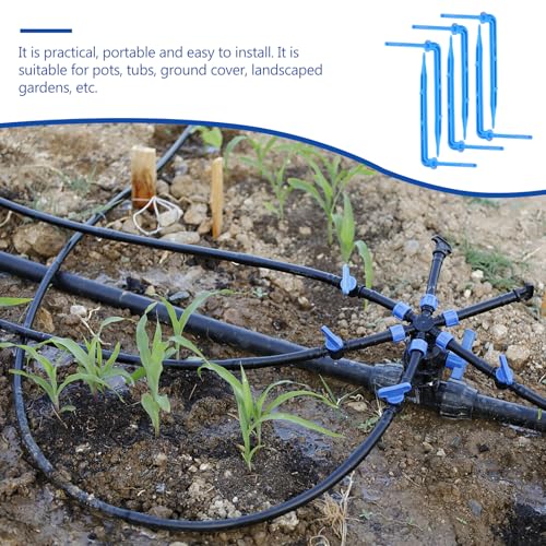 Yardwe 100Pcs Automatic Drip Irrigation Stakes for Indoor Plants Self-Watering System Flower Pot Watering Tool Portable Easy Install Drip Emitter Stakes for Home Garden