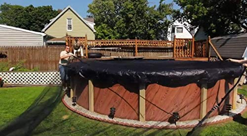 Leaf Net Cover for 18-Foot Round Above-Ground Swimming Pools | Keeps Leaves and Other Debris Off Your Winter Pool Cover - size: 18' Round