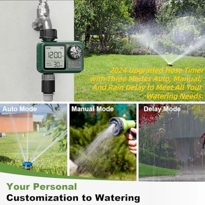 Water Timer for Outdoor Garden Hose, Sprinkler Timer for Garden - style: 2 Outlet