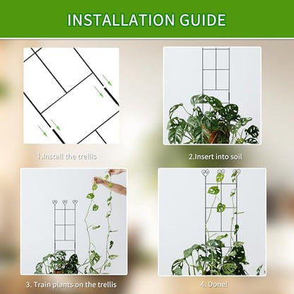 2 Pack 31" Metal Plant Trellis for Climbing Plants, Plant Support - size: 30in/2Pack