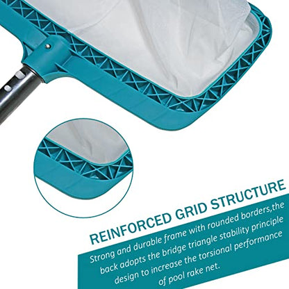 POOLWHALE Pool Skimmer Leaf Rake Net, Fine Mesh Deep Nylon Bag (No Pole) - size: Pool Rake