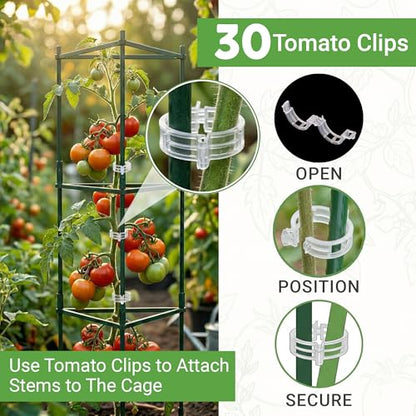 1 Pack 48" Tomato Cages for Garden - Large Tomato Plant Support Trellis - size: 1 Pack, 48 Inches