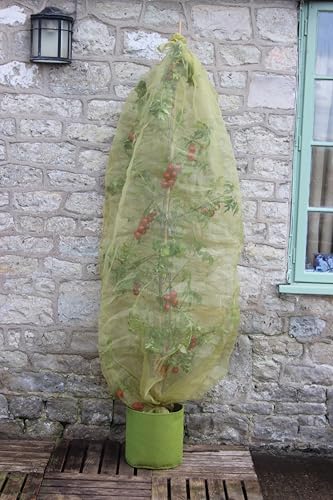 Tierra Garden Haxnicks Micromesh Tomato Tube, 3-Pack, Reusable Tomato Planter with Cover, Protects Plants from Pests and Weather, 50-7510
