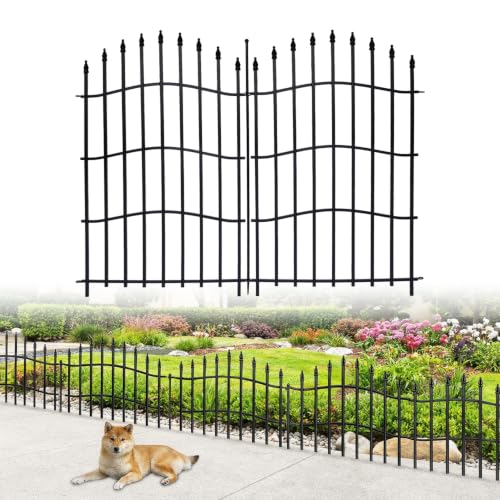 No Dig Garden Fence Panels, 8 Panels, 40in H x 17.5ft L - size: 8 Panels - 40in(H) x 17.5ft (L)