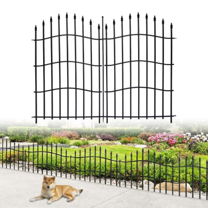 No Dig Garden Fence Panels, 8 Panels, 40in H x 17.5ft L - size: 8 Panels - 40in(H) x 17.5ft (L)