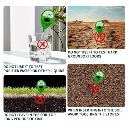 Soil Moisture Meter, Hygrometer Soil Tester for Plants, Moisture Sensor, Soil Moisture Sensor Without Battery, Ideal Garden Tool for Lawn, Indoor and Outdoor Use (4)