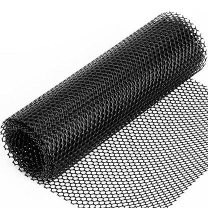 Plastic Chicken Wire Fencing 12'' x 10ft Black Chicken Wire Mesh Fence Poultry Netting for Crafts, Plastic Garden Fencing, Floral Chicken Wire