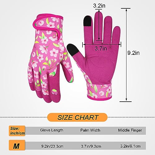 Leather Gardening Gloves for Women Garden Gloves Thorn Proof Heavy Duty Gloves Women Gardening Gift - color: Color D