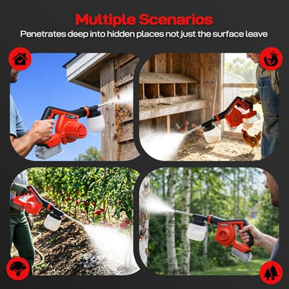 Electric Diatomaceous Earth Duster Compatible for Milwaukee 18V Battery - color: Red