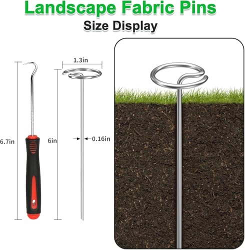 90 Pcs 6 Inch Landscape Fabric Staples, 450-500Mpa Heavy Duty Garden Pins - style: G-90 PCS
