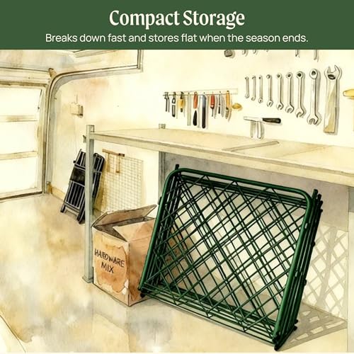 Vego Garden A-Frame Trellis 90" Tall Cucumber Cage for Garden & Pots, Rust-Resistant Tomato Stakes Heavy Gauge Plant Cage Trellis Support for Climbing Vegetables Plants 2 Pack - size: 90" Tall