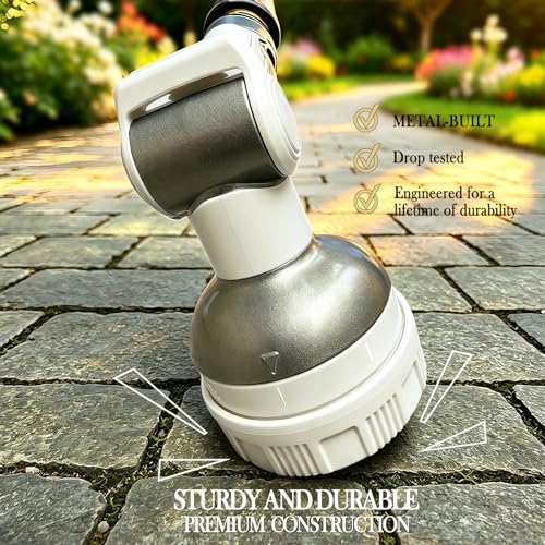 Garden Hose Nozzle Heavy Duty Metal Water Hose Sprayer - color: Beige