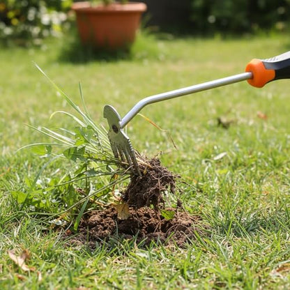 Weed Puller Tool, Portable Rubber-Handled Garden Tools, Four-Tined Weeding Tool, Uprooting Weeding Tools, Crevice Weeder, Yard Weed Tools and Weed Removal Tool (style2) - style: style2