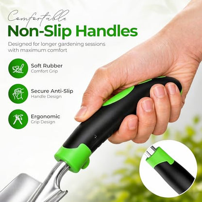 Garden Tools Set 8 PCS Heavy Duty Stainless Steel Gardening Tools for Women - style: Plastic - Pack of 8