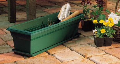 Novelty Countryside Planter, Hunter Green, 24" X 8" X 6.5"