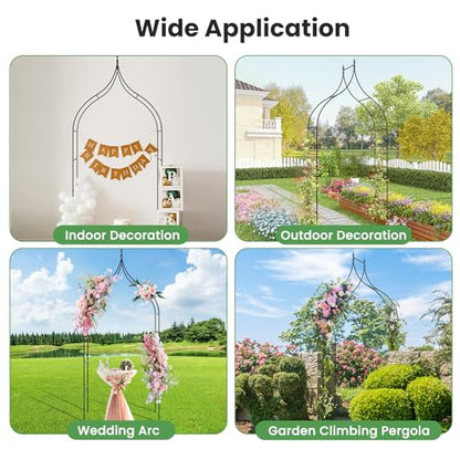 Happygrill Gothic Style Garden Arbor with Multiple Side Crossbars