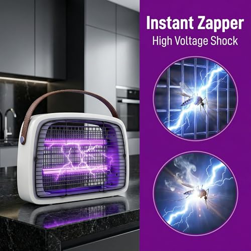 LED Bug Zapper, 12 LED Tube Up to 6 Years, Electric Mosquito Zapper, 11V-240V Fly Trap Widely Applicable.