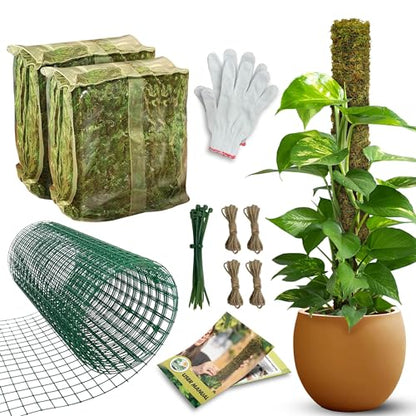 DUSPRO All-in-One DIY Moss Pole Kit for Climbing Plants - size: MOSS POLE DIY KIT