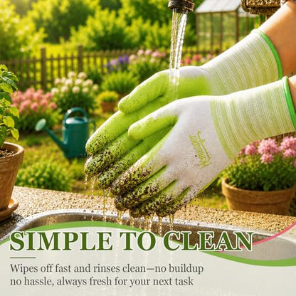 Womens Garden Gloves, Small Work Gloves With Grip, Breathable Yard Gloves - color: Small (Pack of 4)