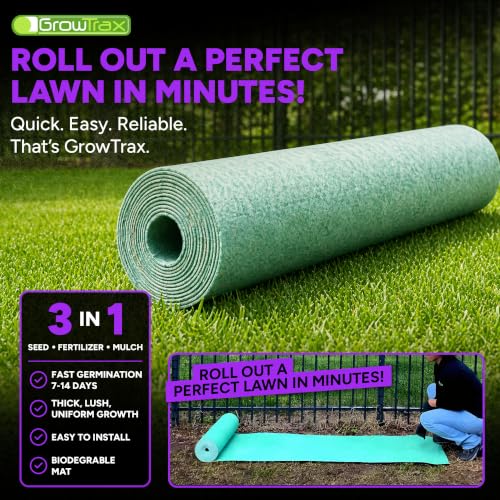 Growtrax Fine Fescue Grass Mat - 200 Sq Ft Jumbo Roll