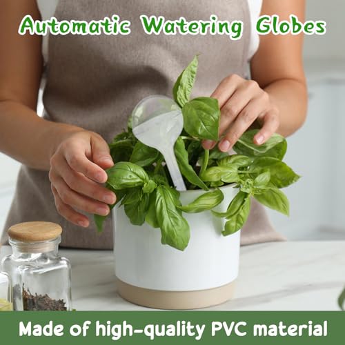 Pynqdfu 14 PCS Plant Watering Globes,Clear Self-Watering Bulbs,Plastic Automatic Watering Globes for Plant Indoor Outdoor,Garden Water Device - size: 7 Medium+7 Small