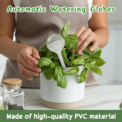 Pynqdfu 14 PCS Plant Watering Globes,Clear Self-Watering Bulbs,Plastic Automatic Watering Globes for Plant Indoor Outdoor,Garden Water Device - size: 7 Medium+7 Small