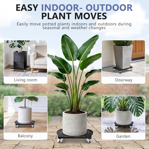 KEDSUM 15-20 Inch Plant Caddy with Wheels, 800LBS Adjustable Plant Stand