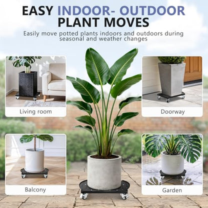 KEDSUM 15-20 Inch Plant Caddy with Wheels, 800LBS Adjustable Plant Stand