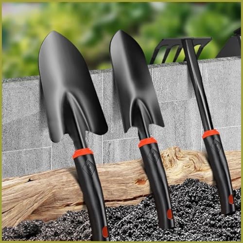 Garden Tool Set, Includes 6 mm Mesh Gardening Sifter, Trowel, Transplanter, and Cultivator for Outdoor Gardening, Ergonomic Yard Tool Kit