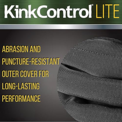 Kink Control Lite, Doesn’t Expand or Burst, Extremely Light Weight, Garden Hose, Water Hose with Superior UV Resistance, Ergonomic Grip, High Burst Strength,Kink Resistance, 100 Ft - size: 5/8" x 100 ft, style: Fabric Jacket